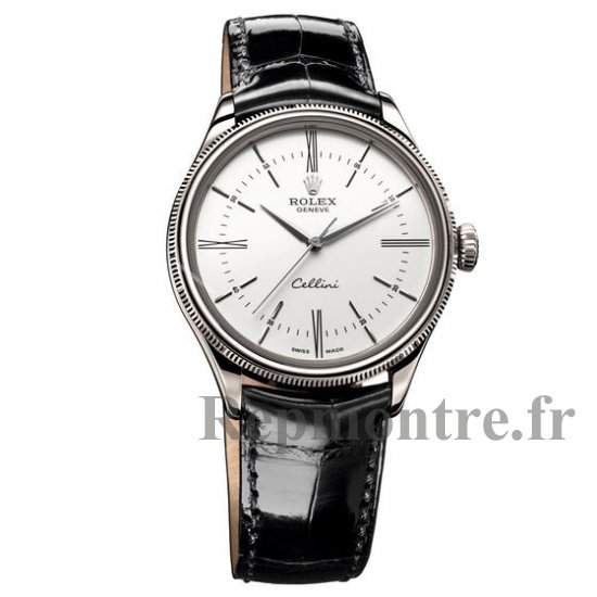 Réplique Rolex Cellini Time Or blanc blanc Lacquer Dial 50509 - Cliquez sur l'image pour la fermer