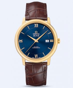 Réplique Omega De Ville Co-Axial 39.5MM Or hommes Montre 424.53.40.20.03.001