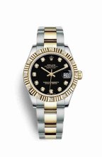 Réplique montre Rolex Datejust 31 Jaune Roles jaune 18 ct 178313 m178313-0043