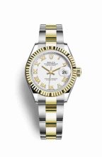 Réplique montre Rolex Datejust 28 Jaune Roles jaune 18 ct 279173 m279173-0024