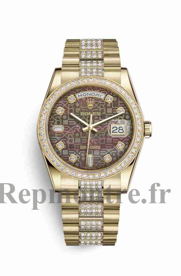 Réplique montre Rolex Day-Date 36 jaune 18 ct 118348 m118348-0066 - Cliquez sur l'image pour la fermer