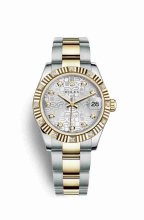 Réplique montre Rolex Datejust 31 Jaune Roles jaune 18 ct 178313 m178313-0034