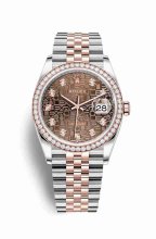 Réplique montre Rolex Datejust 36 Everose Roles 18 ct Everose 126281RBR m126281rbr-0013