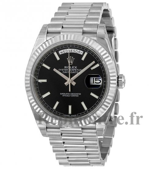 Réplique Rolex Day-Date 40 Cadran Noir 18K Blanc Or President 228239BKSP - Cliquez sur l'image pour la fermer