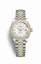 Réplique montre Rolex Datejust 28 Jaune Roles jaune 18 ct 279383RBR m279383rbr-0023