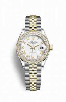 Réplique montre Rolex Datejust 28 Jaune Roles jaune 18 ct 279383RBR m279383rbr-0023