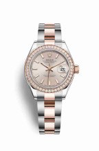 Réplique montre Rolex Datejust 28 Everose Roles 18 ct Everose 279381RBR m279381rbr-0002