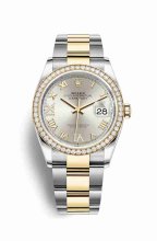 Réplique montre Rolex Datejust 36 Jaune Roles jaune 18 ct 126283RBR AB2030121B1A1