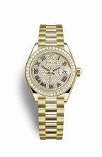 Réplique montre Rolex Datejust 28 jaune 18 ct 279138RBR Cadran de m279138rbr-0029