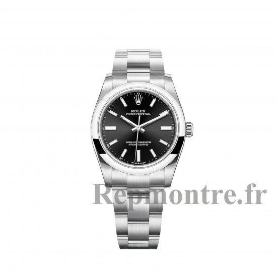 Réplique de Rolex Oyster Perpetual 34 Cadran Noir Brillant Oyster Bracele M124200-0002 - Cliquez sur l'image pour la fermer