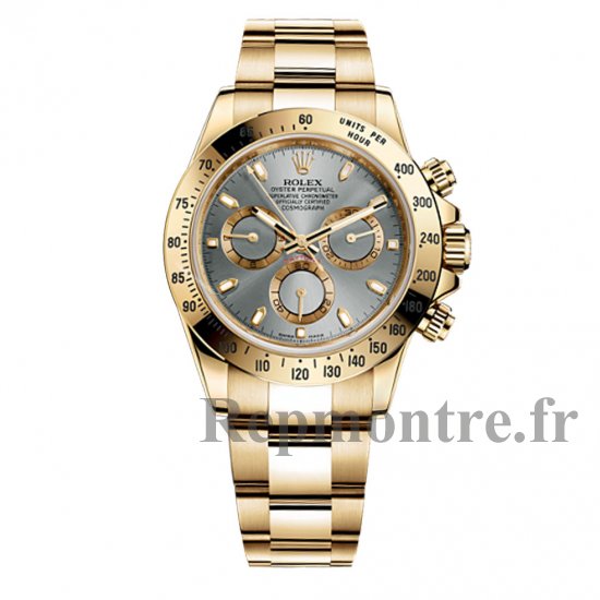 Réplique Rolex Cosmograph Daytona Gris Cadran 18kt Montre Homme Or Jaune - Cliquez sur l'image pour la fermer