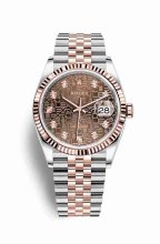 Réplique montre Rolex Datejust 36 Everose Roles 18 ct Everose 126231 m126231-0025