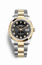 Réplique montre Rolex Datejust 36 Jaune Roles jaune 18 ct 126203 m126203-0022