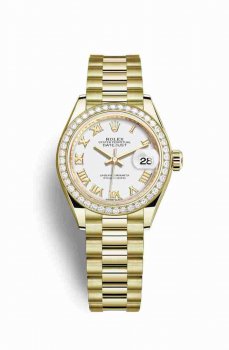 Réplique montre Rolex Datejust 28 jaune 18 ct 279138RBR m279138rbr-0031