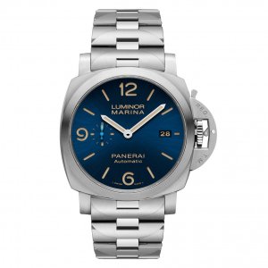 Réplique Panerai Luminor Marina 44mm Cadran Bleu Automatique Homme PAM01058