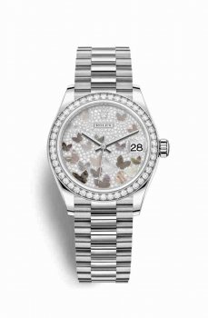 Réplique montre Rolex Datejust 31 blanc 278289RBR de nacre papillon Cadran m278289rbr-0008