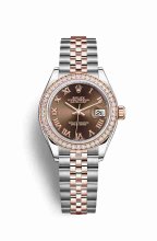 Réplique montre Rolex Datejust 28 Everose Roles 18 ct Everose 279381RBR m279381rbr-0009