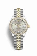 Réplique montre Rolex Datejust 28 Jaune Roles jaune 18 ct 279383RBR m279383rbr-0003