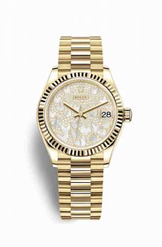 Réplique montre Rolex Datejust 31 jaune 278278 Nacre pavee Pavillon m278278-0022