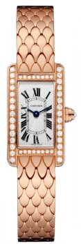 Réplique Montre Cartier Tank Americaine argented Flinque Dial Femmes WB710012