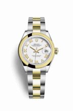 Réplique montre Rolex Datejust 28 Jaune Roles jaune 18 ct 279163 m279163-0024