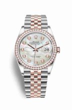 Réplique montre Rolex Datejust 36 Everose Roles 18 ct Everose 126281RBR m126281rbr-0009