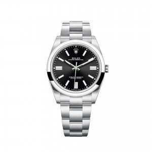 Copie Rolex Oyster Perpetual 41 Bracelet Oyster a cadran noir brillant m124300-0002