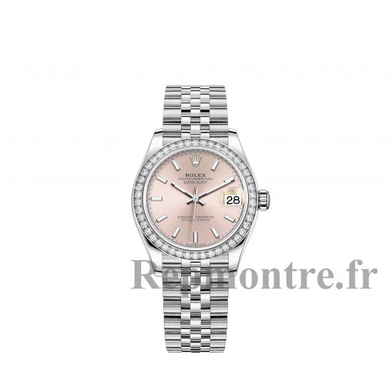 Réplique montre Rolex Datejust 31 Bracelet Jubile a cadran rose Rolesor blanc m278384rbr-0018 - Cliquez sur l'image pour la fermer
