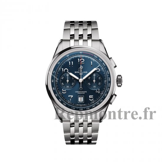 Breitling Premier B01 Chronographe 42 mm Copie montre pour homme Acier inoxydable bleu AB0145171C1A1 - Cliquez sur l'image pour la fermer