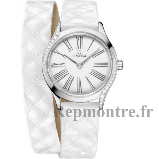 Omega Mini Tresor Quartz 26 Acier Inoxydable Diamant Blanc email Double Tour 428.17.26.60.04.008 - Cliquez sur l'image pour la fermer