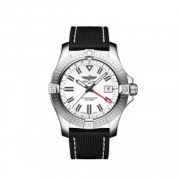 Copie de Breitling Avenger Automatique GMT 43 Acier inoxydable Cadran blanc A32397101A1X2