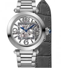 Réplique montre Cartier Pasha De Cartier Cadran Squelette En Acier Inoxydable WHPA0007