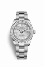 Réplique montre Rolex Datejust 31 Blanc Role blanc 178384