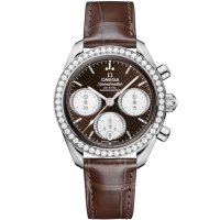Omega Speedmaster Date 38 Acier Inoxydable Diamant Brun 324.18.38.50.63.001