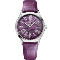 Omega De Ville Tresor 36 Acier inoxydable Alligator Pivoine Violette 428.18.36.60.10.003