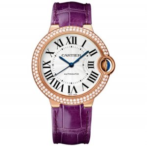 Replique Cartier Ballon Bleu automatique Diamond Silver Dial Ladies WJBB0051