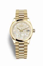 Réplique montre Rolex Datejust 31 jaune 18 ct 278248 Nacre pavee pavee Cadran m278248-0022