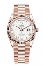 Replique Rolex Day-Date 36 18 ct Everose gold M128235-0052 montre