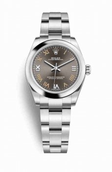 Réplique de montre Rolex Oyster Perpetual 31 177200 Cadran gris fonce m177200-0018