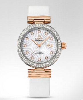 Réplique Omega De Ville Damesmatic Rose Or Steel Case diamant Montre 425.27.34.20.55.001