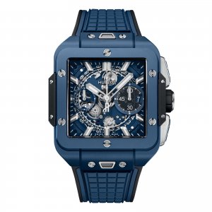 Hublot Square Bang Unico Bleu Ceramique 42 mm Replique montre pour homme 821.EX.5170.RX