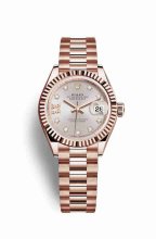 Réplique montre Rolex Datejust 28 Everose 279175 m279175-0005