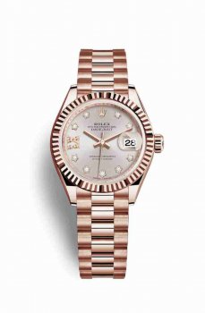 Réplique montre Rolex Datejust 28 Everose 279175 m279175-0005