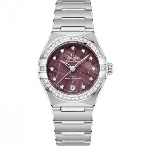 Omega Constellation Manhattan 29 Co-Axial Master Chronometer Acier inoxydable Diamant Violet Meteorite 131.15.29.20.99.001