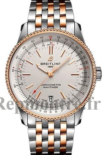 Réplique de Breitling Navitimer 1 Automatique 38 Cadran Argent Or Rose & Acier Inoxydable Homme U17325211G1U1 - Cliquez sur l'image pour la fermer