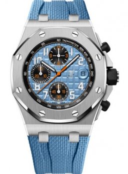 Replique Audemars Piguet Royal Oak Offshore Chronographe Automatique Acier inoxydable 42mm Bleue Cadran 26238ST.OO.A340CA.01