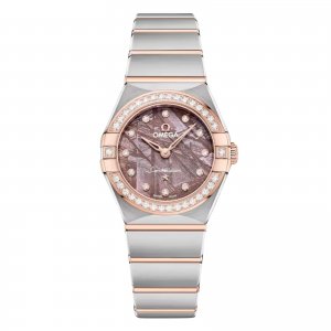 Copie montre Omega Constellation 25 mm pour femme Violet O13125256099001