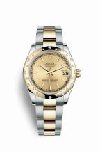 Réplique montre Rolex Datejust 31 Jaune Roles jaune 18 ct 178343 m178343-0021