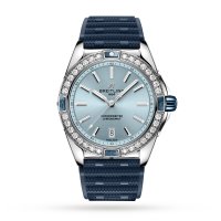 Breitling Super Chronomat Automatique 38 Bracelet en caoutchouc bleu Replique montre A17356531C1S1