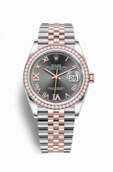 Réplique montre Rolex Datejust 36 Everose Roles 18 ct Everose 126281RBR m126281rbr-0011